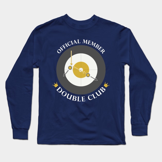 The "Double Club" - White Text Long Sleeve T-Shirt by itscurling